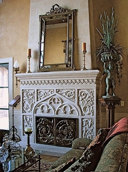 Carved Fireplace